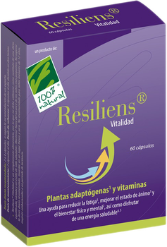 Дієтична добавка 100% Natural Resiliens Vitalidad 60 капсул (8437008750095)