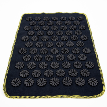 Масажний килимок Аплікатор Кузнєцова (акупунктурний голчастий масажер для спини) OSPORT Lite Mini (apl-018) Чорно-чорний