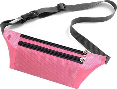 Сумка на пояс с 3 карманами для бега SportB влагозащищенная Pink (HbP050653)