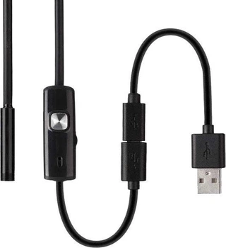 Эндоскоп с камерой цифровой micro USB/Type-C 5.5 мм HD гибкий 5 м (HbP050446)