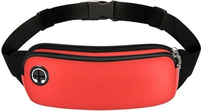 Сумка на пояс з 2 карманами для бега BagSpo 22х10 см Красный (HbP050652)