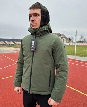 Мужская куртка CMP Man Jacket Fix Hood 33K3827-E319 56 (3XL) зеленая (11910055)