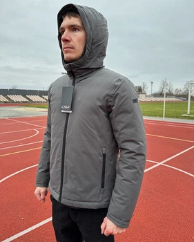 Мужская куртка CMP Man Jacket Fix Hood 33K3827-E910 54 (2XL) серая (11910047)