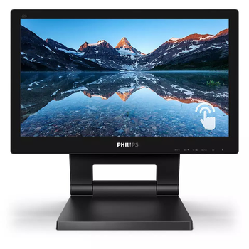 Монітор сенсорний 15.6' Philips 162B9T/00, Black, WLED, TN, 1366x768 (5:4), 4 мс, 75 Гц, 220 кд/м², 500:1, 170°/160°, 2x2 Вт, 2xUSB 3.1, VGA/DVI-D/HDMI/DP, VESA 100x100 мм, IP65