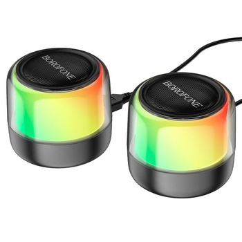Портативная Bluetooth колонка BOROFONE BP12 LED (Bluetooth 5.2) Black