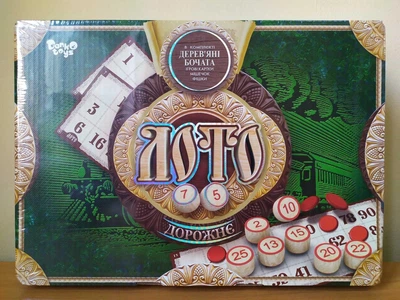Гра настільна Danko Toys "Лото дорожнє" (Лото дорожнє) дерев'яні барильця (Укр) (DTG51U)