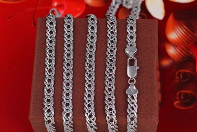 Цепь Xuping Jewelry ромб с огранкой 50 см 6 мм серебристая