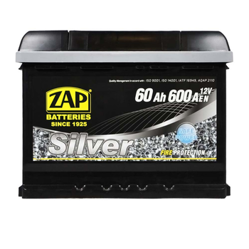 Автомобільний акумулятор ZAP Silver 60Ah 600A R+ (правий +) L2 (560 85) ZAP