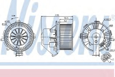 Вентилятор салона Nissens (87105)