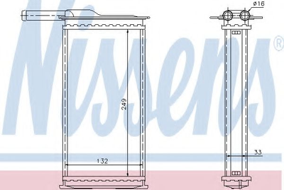 Радиатор печки Nissens (71761)