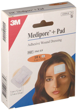 Перев'язувальна марля Medipore 3m Pad Dressings 5 × 7 см (8711428076356)