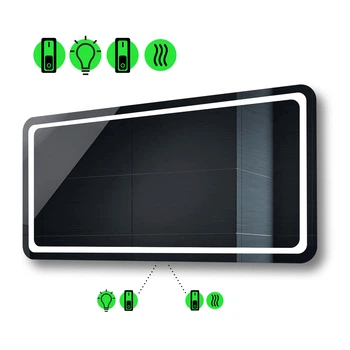 LED-зеркало 90x60см, с подогревом и двумя механическими включателями, модель Anvi (Anvig68)