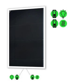 Прямоугольное зеркало с LED подсветкой 60 на 100 см, с подогревом и двумя механическими выключателями, модель Simphony La Mir (Simphony90)