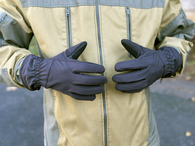 Зимові рукавички теплі Tactic тактичні рукавички софт шел утеплені, рукавички soft shell Black (L)