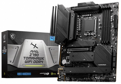 Материнська плата LGA1700, MSI MAG Z790 TOMAHAWK WIFI DDR4, Z790, 4xDDR4, Int.Video(CPU), 7xSATA3, 4xM.2, 1xPCI-E 16x 5.0, 1xPCI-E 16x 4.0, 1xPCI-E 1x 3.0, ALC4080, I225V, WiFi 6, Bluetooth 5.2, 13xUSB3.2/4xUSB2.0, HDMI/DP, ATX