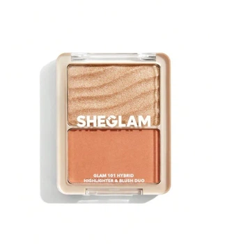 Хайлайтер и румяна 2 в 1 Sheglam Glam 101 Hybrid Highlighter & Blush Duo-Vienna, 4,7 г/4,5 г