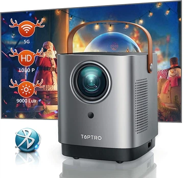 Мультимедийный портативный проектор Toptro FR-TR23 HD LED 9000 Лм Wi-Fi Bluetooth