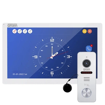 Комплект Wi-Fi домофона с вызывной панелью со считывателем SEVEN DP-7517/02Kit white