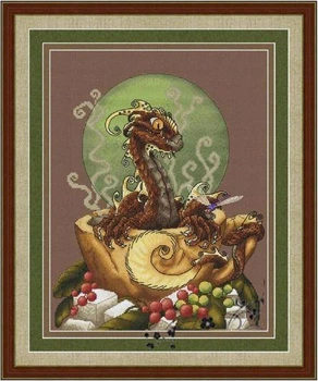 Набір для вишивання "Brown Dragon". AIDA 14CT, 35*40 см. БЕЗ нанесення на канву схеми