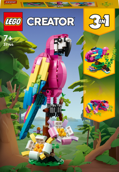 Zestaw klocków Lego Creator 3 in 1 Egzotyczna różowa papuga 253 części (31144)