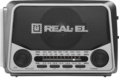 Портативний радіоприймач Real-El X-525 Сірий (EL121800004)