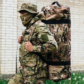 Военная баул сумка, баул армейский Cordura мультикам 100 л тактический баул, тактический баул-рюкзак