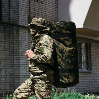 Військова сумка баул, армійський баул Оксфорд камуфляж 120 л тактичний баул, тактичний баул-рюкзак