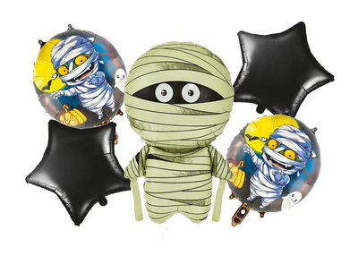 Набор фольгированных шаров Halloween Мумия , шары на Хэллоуин, 5 шт 20702