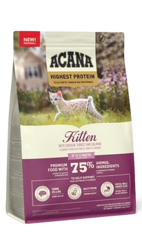 Корм для кошенят Acana Highest Protein Kitten з куркою, індичкою та лососем 1. 8 кг
