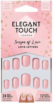 Штучні нігті Elegant Touch Luxe Looks Nails With Glue Squoval Limited Ed Love Letters 24 шт (5011522169255)