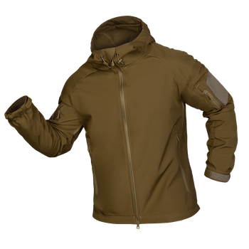 Куртка тактическая демисезонная мужская для силовых структур Stalker SoftShell Койот (7346), L TR_7346-L