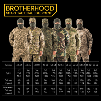 Куртка тактическая износостойкая облегченная для силовых структур Brotherhood Gorka 52-54/170-176 TR_BH-T-J-AF-40-158