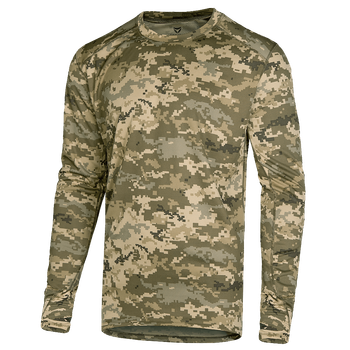 Лонгслів чоловічий тактичний еластичний футболка з довгим рукавом для силових структур Піксель (7249), M TR_7249-M
