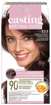 Farba do włosów L'Oreal Paris Casting Natural Gloss 323 Czekoladowy Ciemny Brąz 240 g (3600524086428)