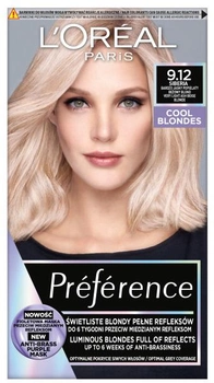 Farba do włosów L'Oreal Paris Preference Cool Blondes 9.12 Siberia 240 g (3600523949236)