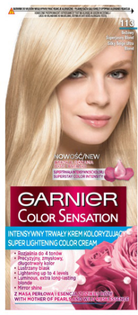 Krem koloryzujący do włosów Garnier Color Sensation 113 Jedwabisty Beżowy Superjasny Blond 163 g (3600541136885)