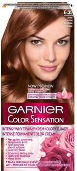 Krem koloryzujący do włosów Garnier Color Sensation 6.35 Jasny Kasztan 163 g (3600541136816)