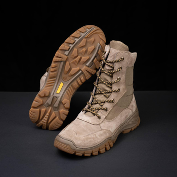 Взуття чоловіче черевики літні Берци Пісок 38 р з гідрофобної натуральної шкіри гнучка зносостійка підошва посилена п'ята і носок повсякденні