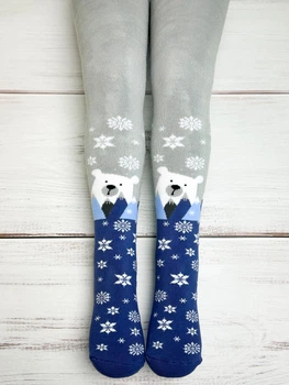 Махрові колготки TwinSocks сірі 98-104 см 9572