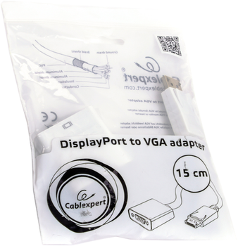 Adapter Cablexpert DisplayPort na VGA (A-DPM-VGAF-02-W)