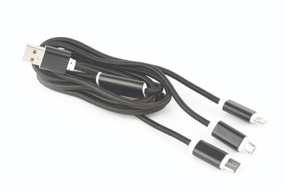 Кабель Cablexpert USB - Apple Lightning/MicroUSB/USB Type-C 1 м Black (CC-USB2-AM31-1M)