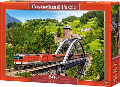 Puzzle Castorland Pociąg na moście 500 elementów (5904438052462)