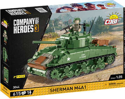 Klocki konstrukcyjne Cobi Company of Heroes 3 Czołg M4 Sherman 615 elementów (5902251030445)
