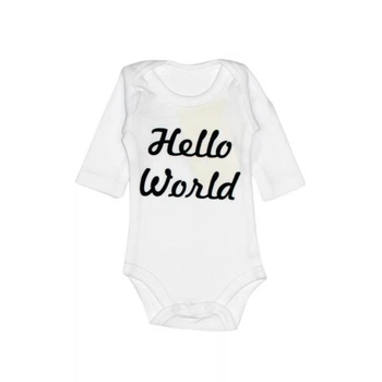 Бодик белый Hello черный KidBerry 1635 Размер 50