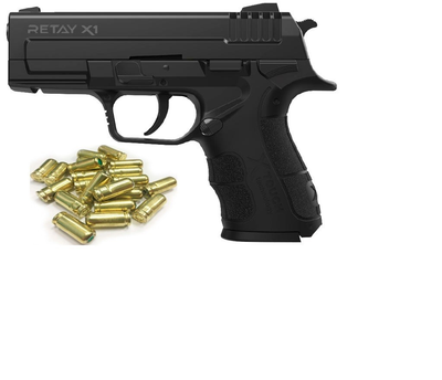 Пистолет стартовый Retay X1 Black 20 шт холостых патронов (9 мм)