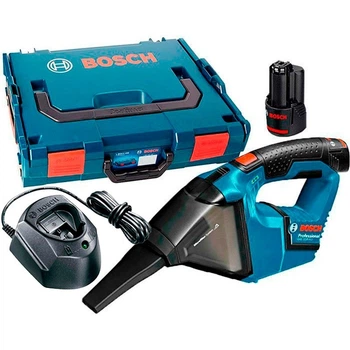 Акумуляторний пилосос Bosch Professional GAS 12 V + з/п GAL 1210 CV + 2 акб GBA 12V 2Ah + валіза L-boxx (06019E3022)