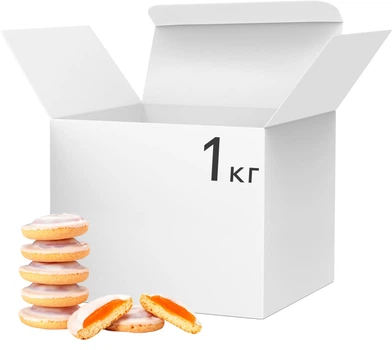 Печенье Долина Галиция Апельсин в белой глазури 1 кг (4820132920238)
