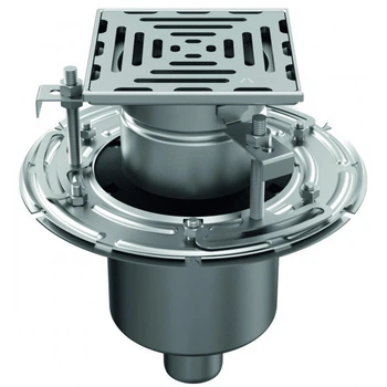 Двокорпусний mini трап Wm150с (вертикальним/горизонтальним) випуском DN75 ATT Inox Drain Wm150/75V2