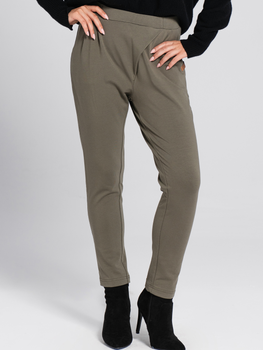Spodnie regular fit damskie Look Made With Love Look 415 XS/S Oliwkowe (5903999312459)