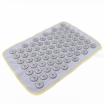 Масажний килимок Аплікатор Кузнєцова (акупунктурний голчастий масажер для спини) OSPORT Lite Mini (apl-018) Сіро-сірий